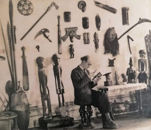 James-Keggie-and-some-of-his-stock-in-Clifton-Gardens-Maida-Vale-circa-1950